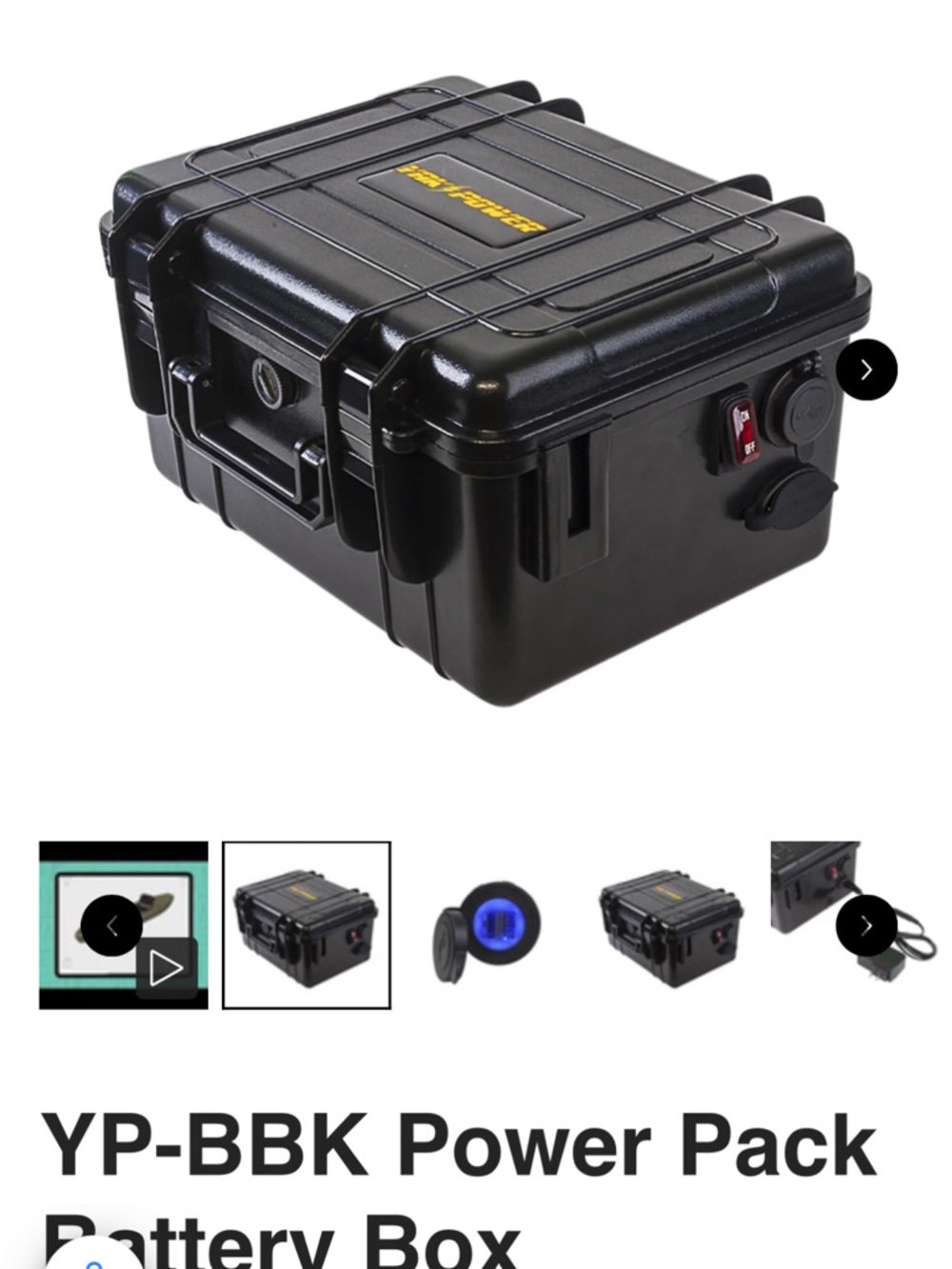 Yak Pak Black Power Pack Battery Case with Switch